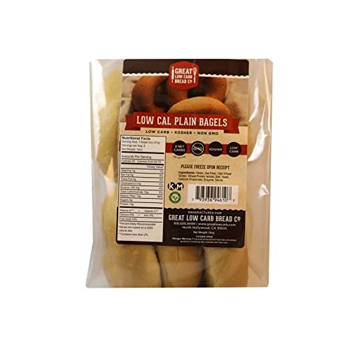 Great Low Carb 65 Calorie Plain Bagels | Vegan Friendly| Kosher|...