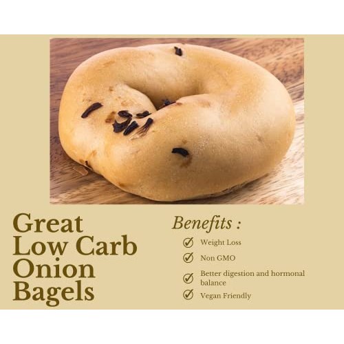 Great Low Carb Onion Bagels| Vegan Friendly| Kosher| Served Fres...