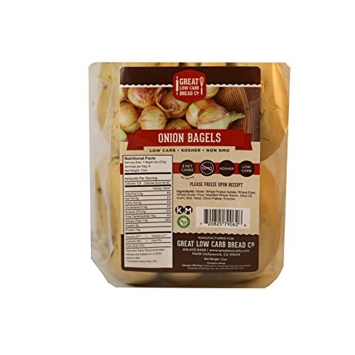 Great Low Carb Onion Bagels| Vegan Friendly| Kosher| Served Fres...