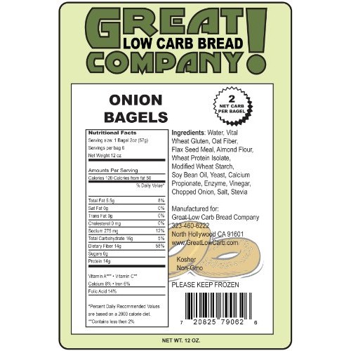 Great Low Carb Bread Co. - Onion Bagels - 3 Bags