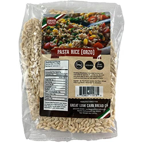 Great Low Carb Bread Co. Pasta Rice Orzo 8Oz