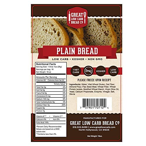 Great Low Carb Bread Co. - Plain - 1 Loaf