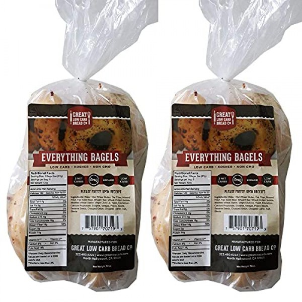 Great Low Carb Everything Bagels 2 Bags