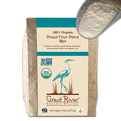 Great River Organic Milling, Bread Flour Blend, Rye Blend, Stone