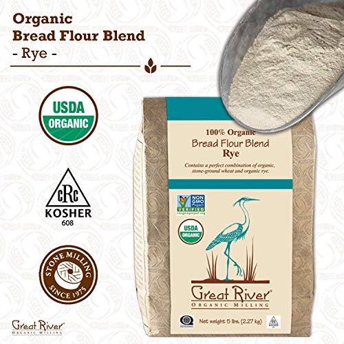 Great River Organic Milling, Bread Flour Blend, Rye Blend, Stone