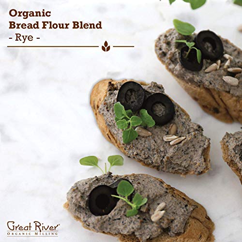 Great River Organic Milling, Bread Flour Blend, Rye Blend, Stone