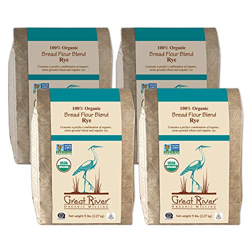 Great River Organic Milling, Bread Flour Blend, Rye Blend, Stone