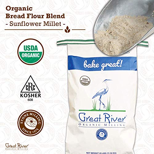Great River Organic Milling, Bread Flour Blend, Sunflower Millet
