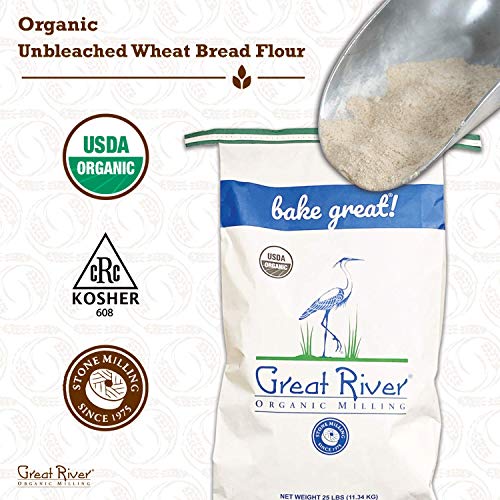 Great River Organic Milling, Bread Flour, Unbleached Wheat, Orga