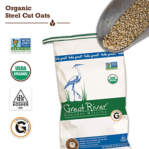 Great River Organic Milling, Oatmeal, Steel Cut Oats, Organic, 2
