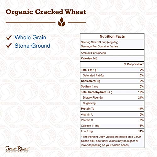 Great River Organic Milling, Specialty Flour, Cracked Wheat, Sto