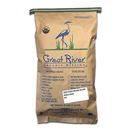 Great River Organic Milling, Whole Grain, Rye Grain, Organic, 25