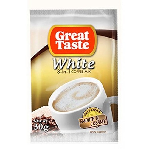 Great Taste Philippines 3-In-1 White Coffee Mix 30G, 10 Packets