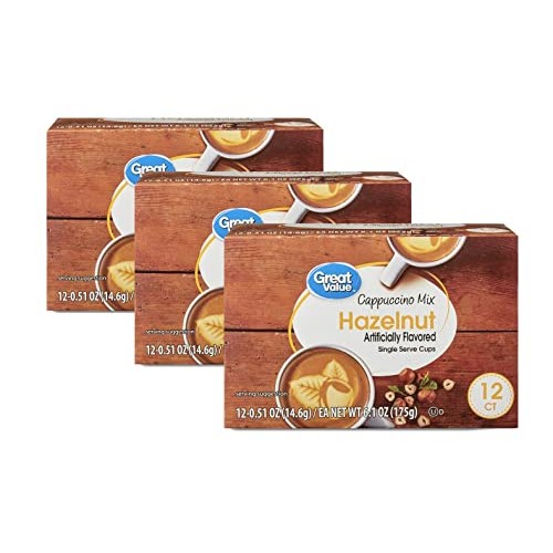 Great Value Cappuccino Coffee and Hot Drink Single Serve Pods, 1... Great Value Cappuccino Coffee and Hot Drink Single Serve Pods, 1...