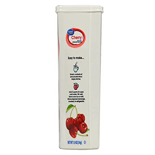 Great Value Cherry Drink Mix, 1.9 Oz- 6 Packets Pack Of 2