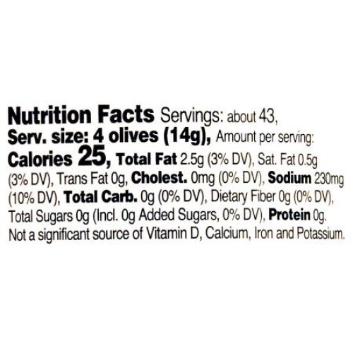 Great Value Manzanilla Olives Stuffed With Minced Pimiento, 21 O