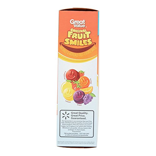 Great Value Original Fruit Smiles, Box Of 32 Pouches