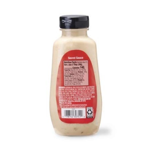 Great Value Secret Sauce For Burgers &Amp; Dipping, 12 Fl Oz