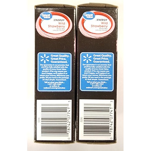 Great Value Sugar Free, Low Calorie Energy Wild Strawberry Drink