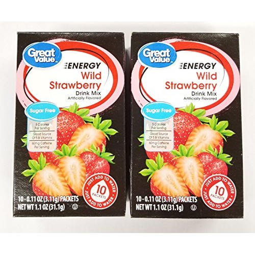 Great Value Sugar Free, Low Calorie Energy Wild Strawberry Drink
