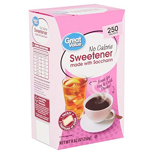 Sweetener With Saccharin Packets, No Calorie, 8.82 Oz, 250 Count