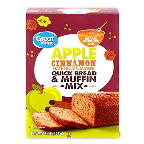 Greatvalue Apple Cinnamon Naturally Flavored Quick Bread &Amp; Muffi