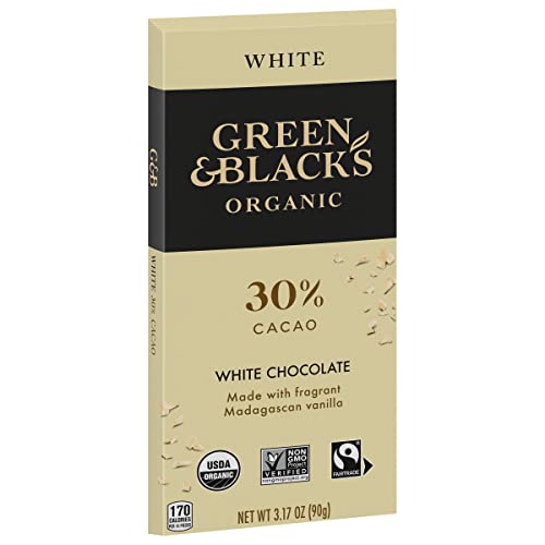 GREEN & BLACK’S Organic White Chocolate Bar, 30% Cacao, 1 Bar 3...