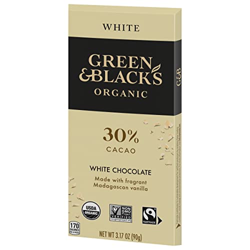 GREEN & BLACK’S Organic White Chocolate Bar, 30% Cacao, 1 Bar 3...