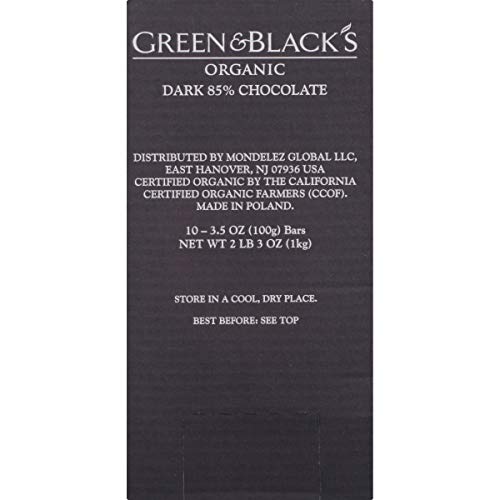 Green &Amp; Blacks Organic Dark Chocolate, 85% Cacao, 3.5 Ounce Pa Green &Amp; Blacks Organic Dark Chocolate, 85% Cacao, 3.5 Ounce Pa