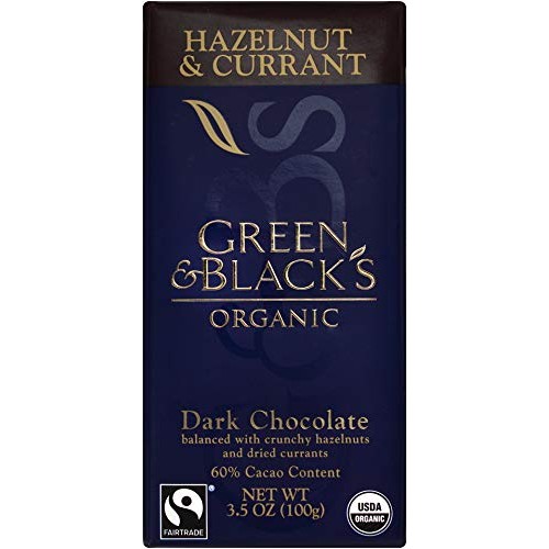 Green &Amp; Blacks Organic Dark Chocolate With Currant And Hazelnut