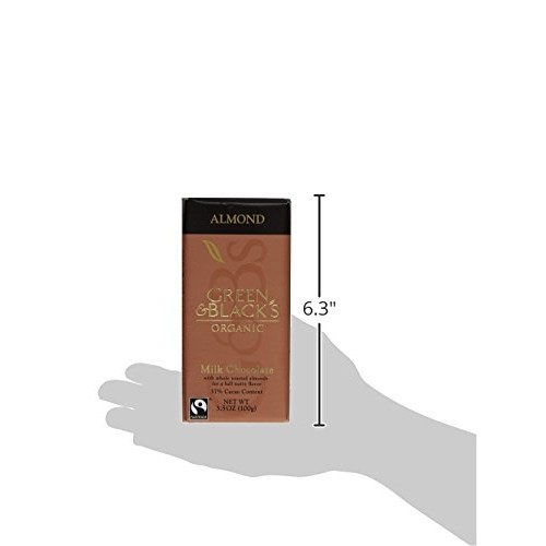 Green &Amp; Blacks Organic Milk Chocolate With Almonds, 37% Cacao,