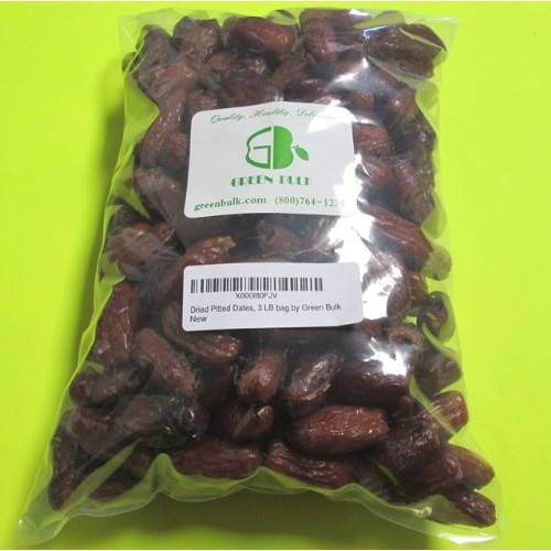 Dried Pitted Dates-Whole, From Green Bulk 3 Lb