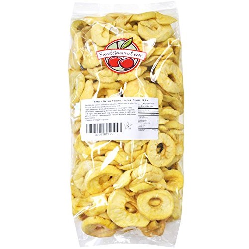 Fancy Dried Fruits- Dried Fuji Apple Rings, 3 Lb By Green Bulk