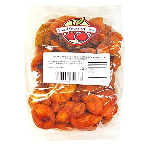 Fancy Dried Fruits- Sun Dried California Peaches. 2 Lbs