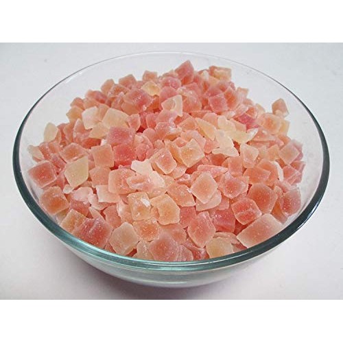 Natural Dried Papaya Dices, Low Sugar, Unsulphured, 11 Lb From G