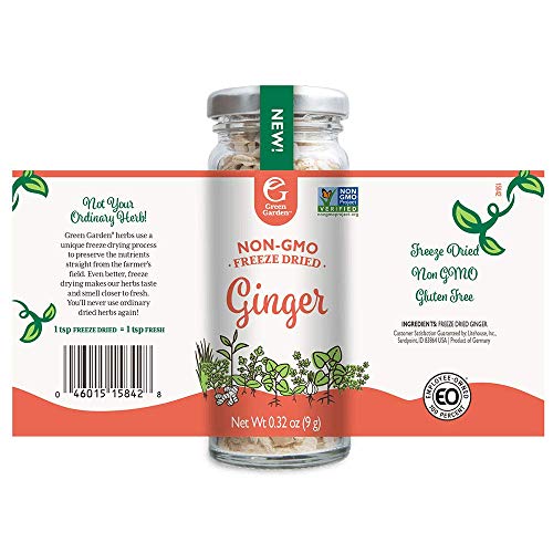 Green Garden Freeze-Dried Minced Ginger, 0.32 Ounces