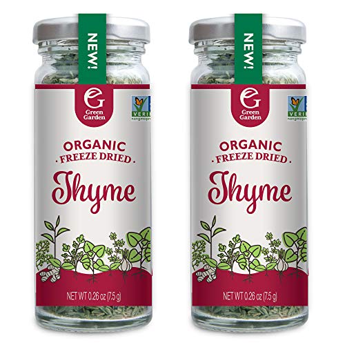 Green Garden Organic Freeze-Dried Thyme, 0.26 Ounce, 2-Pack