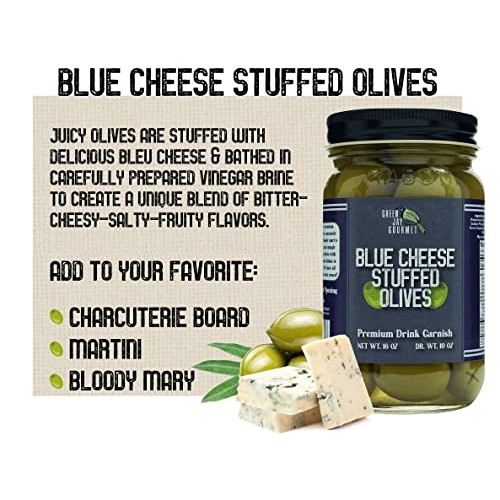 Green Jay Gourmet Blue Cheese Stuffed Olives – Cheese Stuffed Gr