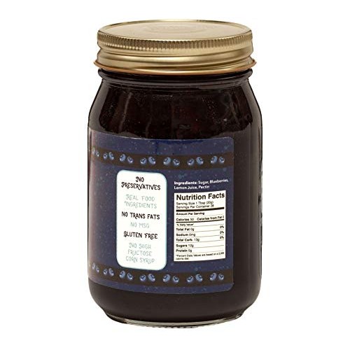 Green Jay Gourmet Blueberry Jam - All-Natural Fruit Jam With Blu
