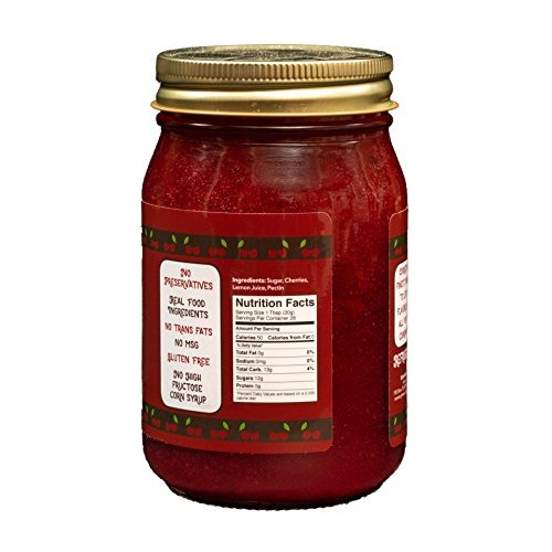 Green Jay Gourmet Cherry Jam - All-Natural Fruit Jam With Cherri