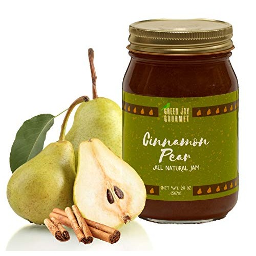 Green Jay Gourmet Cinnamon Pear Jam - All-Natural Fruit Jam With