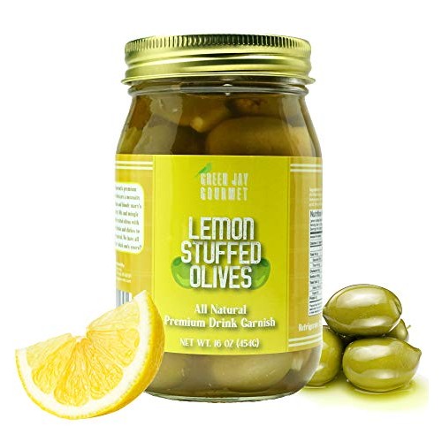 Green Jay Gourmet Lemon Stuffed Olives – Stuffed Green Olives Fo
