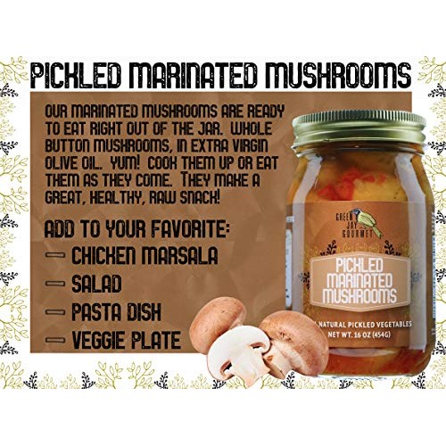 Green Jay Gourmet Marinated Mushrooms In A Jar - Fresh Hand Jarr