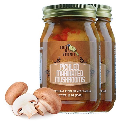 Green Jay Gourmet Marinated Mushrooms In A Jar - Fresh Hand Jarr
