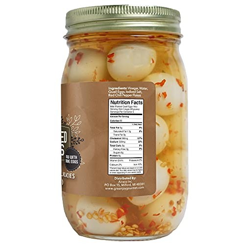 Green Jay Gourmet Mild Pickled Quail Eggs In A Jar – Fresh Hand
