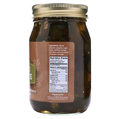 Green Jay Gourmet Pickled Candied Jalapeños In A Jar - Fresh Han
