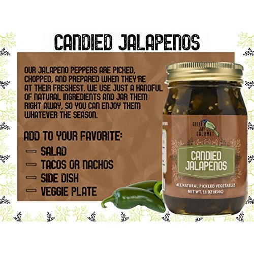 Green Jay Gourmet Pickled Candied Jalapeños In A Jar - Fresh Han