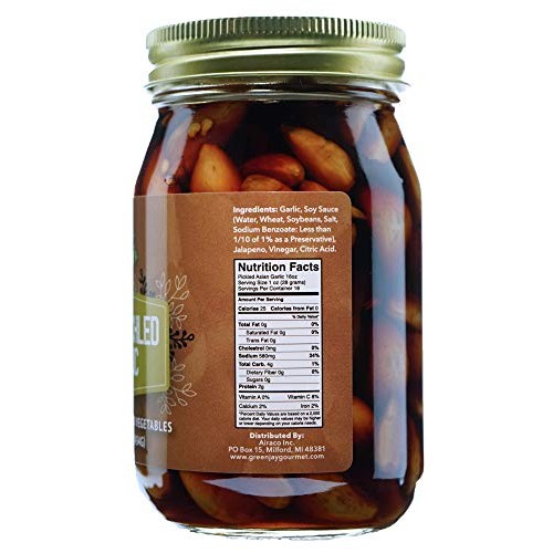 Green Jay Gourmet Pickled Garlic Cloves In A Jar - Asian Pickled