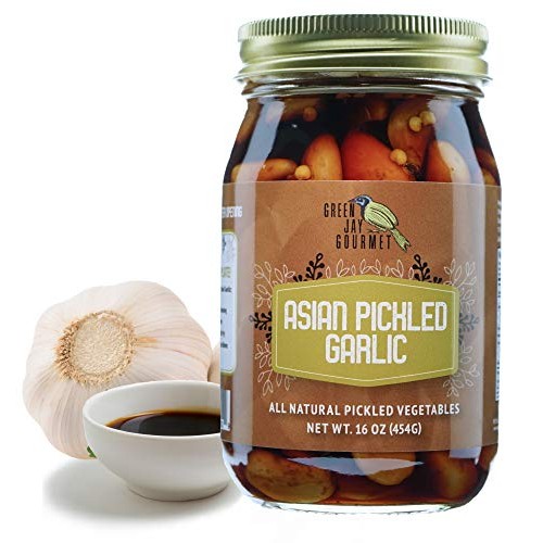 Green Jay Gourmet Pickled Garlic Cloves In A Jar - Asian Pickled