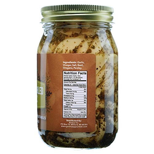 Green Jay Gourmet Pickled Garlic Cloves In A Jar - Italian Pickl